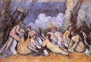 Paul Cezanne Ibe large batbers oil on canvas